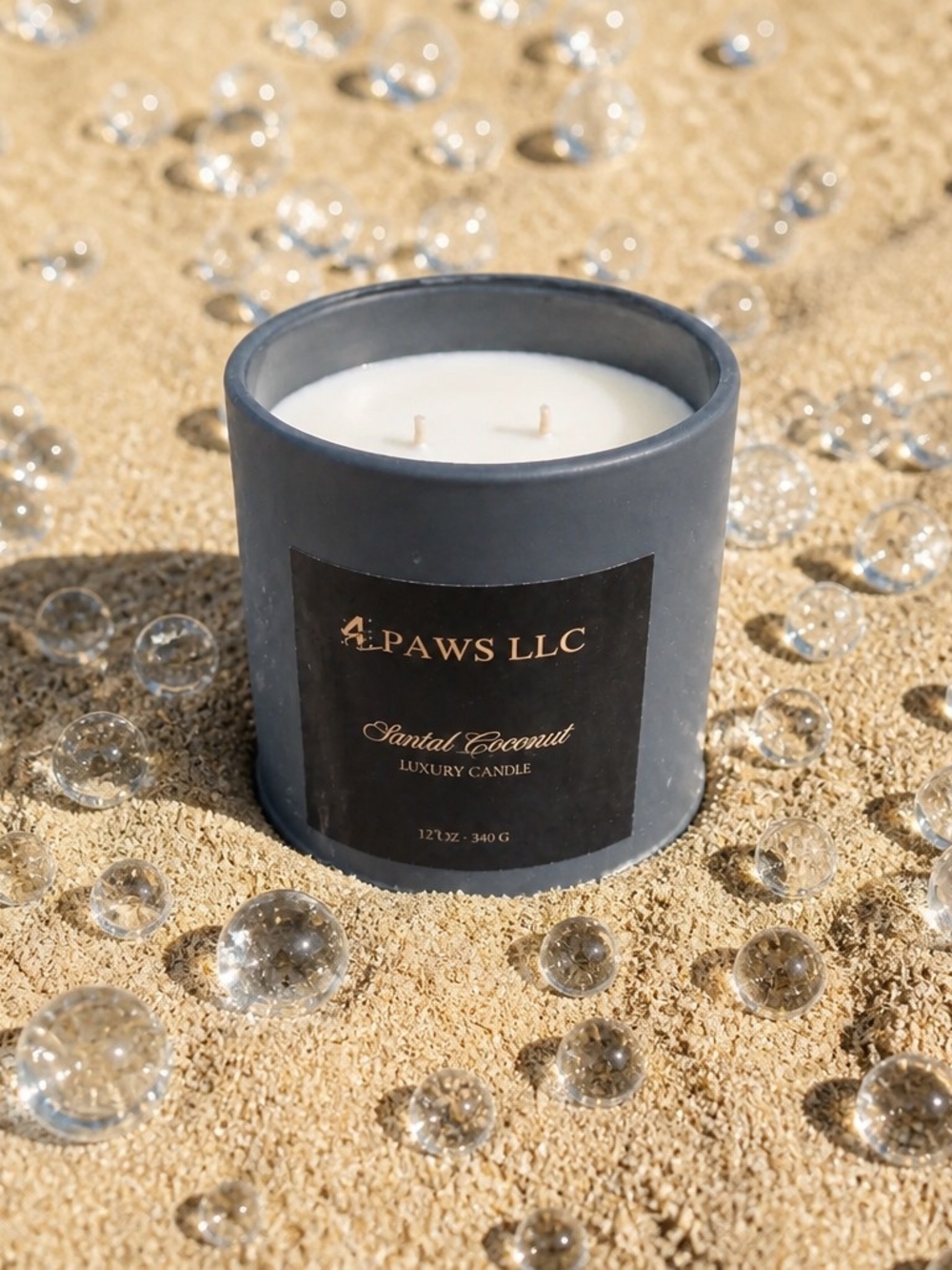 Santal Coconut Luxury Candle - Blue